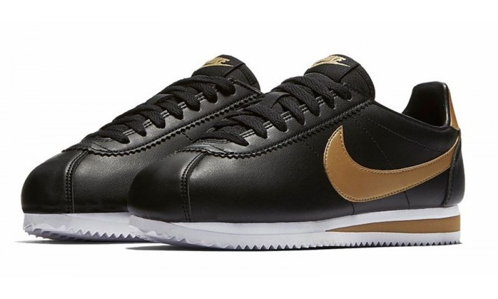 Nike cortez mens black and gold top